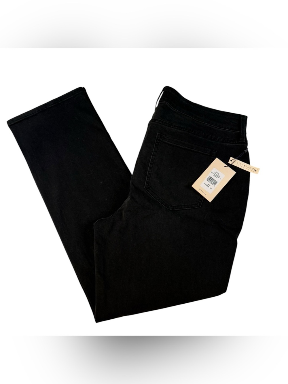 NYDJ Marilyn Straight Jeans Womens 16W Black Lift Tuck Stretch Denim NWT